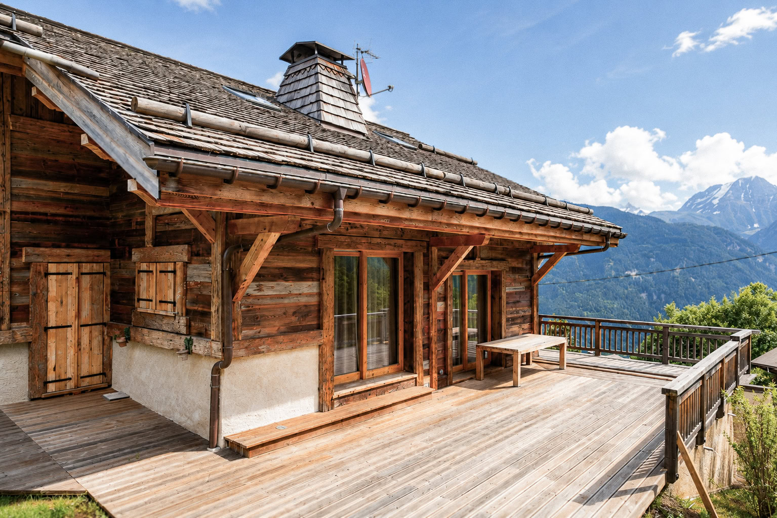 Construction chalet bois neuf aux Contamines-Montjoie