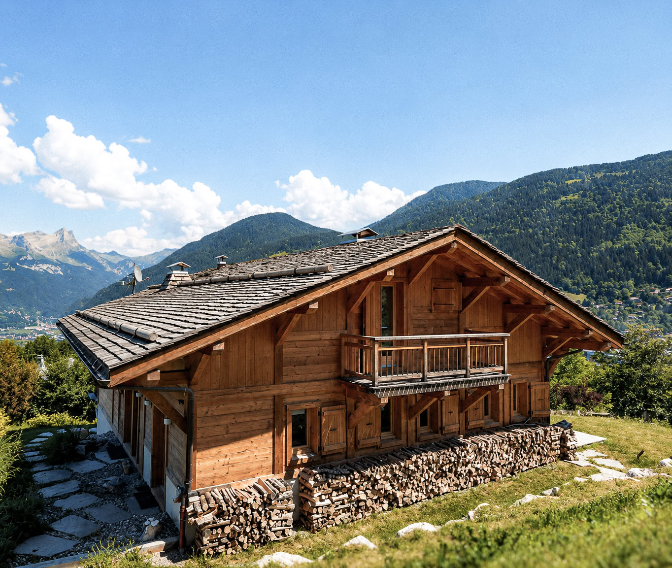 Construction chalet bois neuf, Val Montjoie