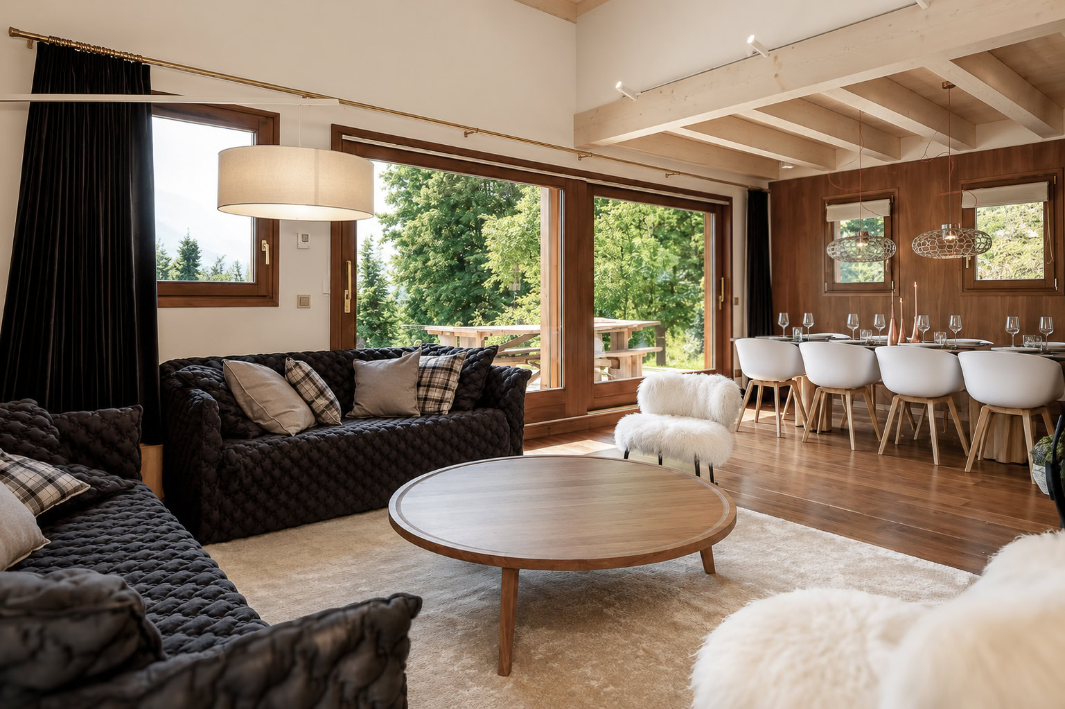 Rénovation intérieure d'un chalet contemporain à Saint-Gervais